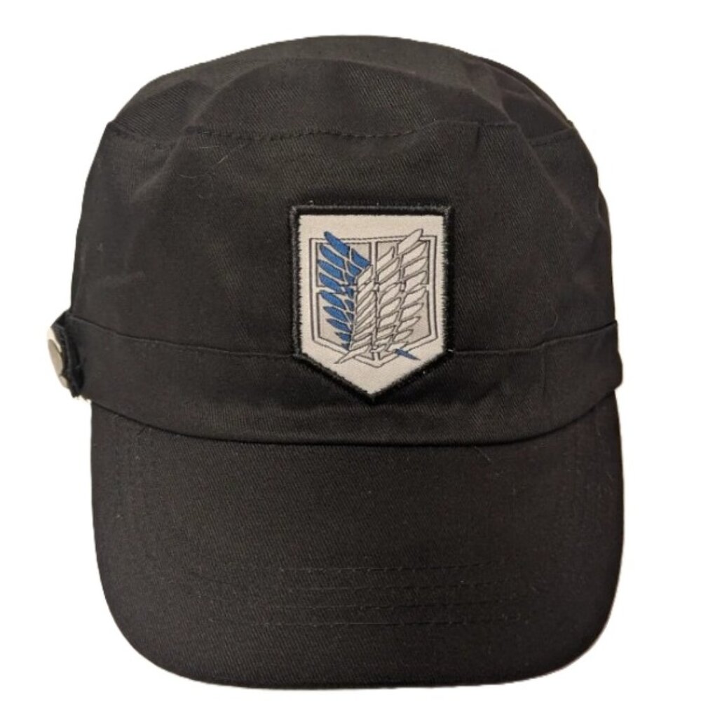 Attack on Titan Survey Corps Black Military Style Anime Cap